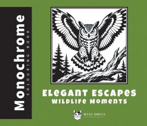 Elegant Escapes: Wildlife Moments: A Monochrome Colouring Book of Animals, Birds and Wildlife Scenes for Relaxation and Creative Escape